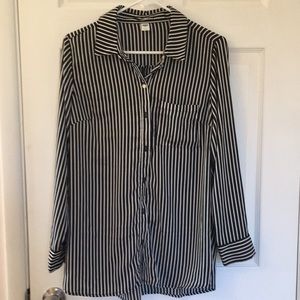 Long Sleeve Striped Button Down